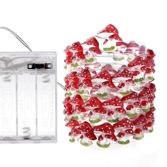 UO 10ft Mushroom LED Indoor Outdoor String Lights - Picture 7 of 8